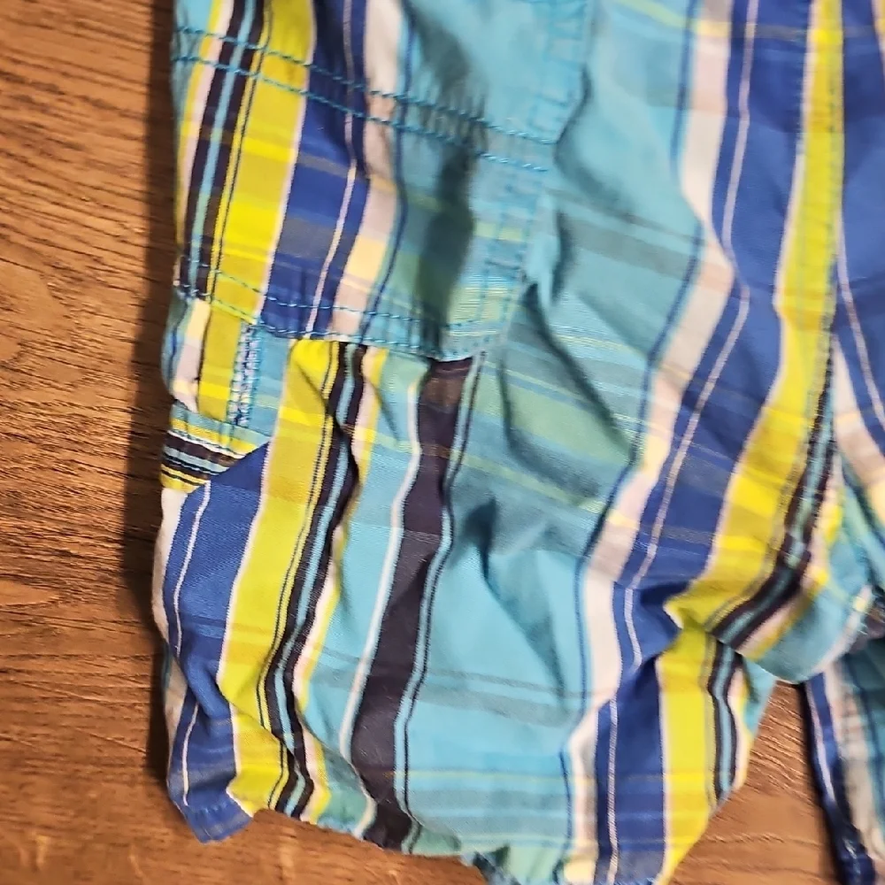 OshKosh B'gosh Overalls Vibrant Striped  Shorts Carpenters 24 Months Boy Girl